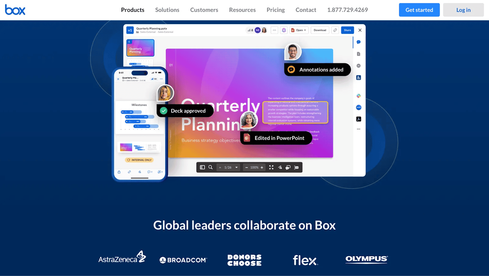 box team collaboration software homepage